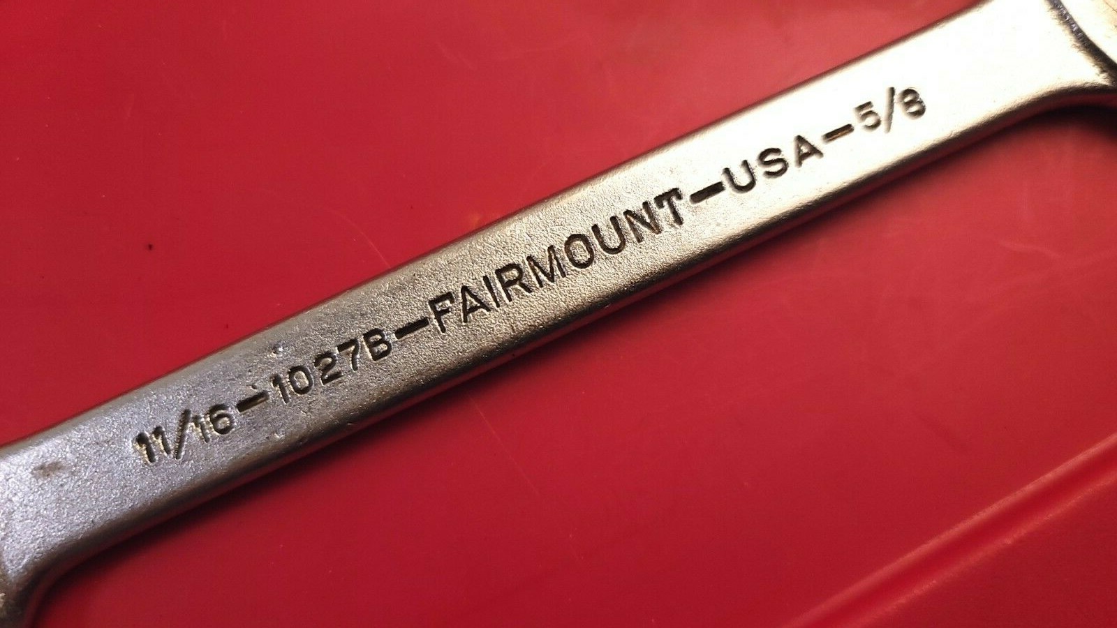 Vintage Fairmount OpenEnd Wrench 11/16" 5/8" No. 1027b Made in USA
