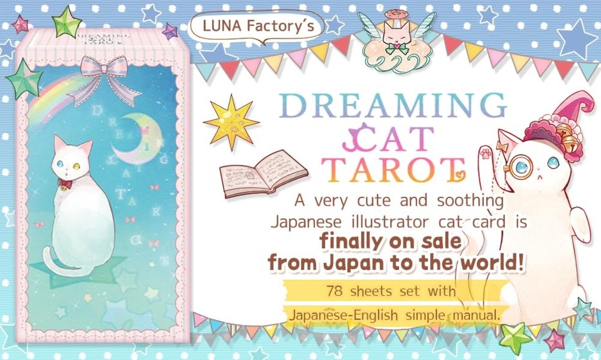 LUNA FACTORY Dreaming Cat Rider Version Tarot, Set of 78