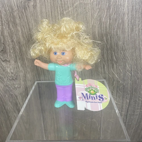 Vtg Cabbage Patch Kids Girl FIGURE PVC Figure 2.5” Blonde Minis