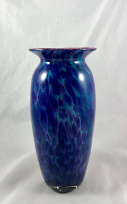 Signed 2012 Franklin Park Conservatory Art Glass Colorful Demonstration Vase