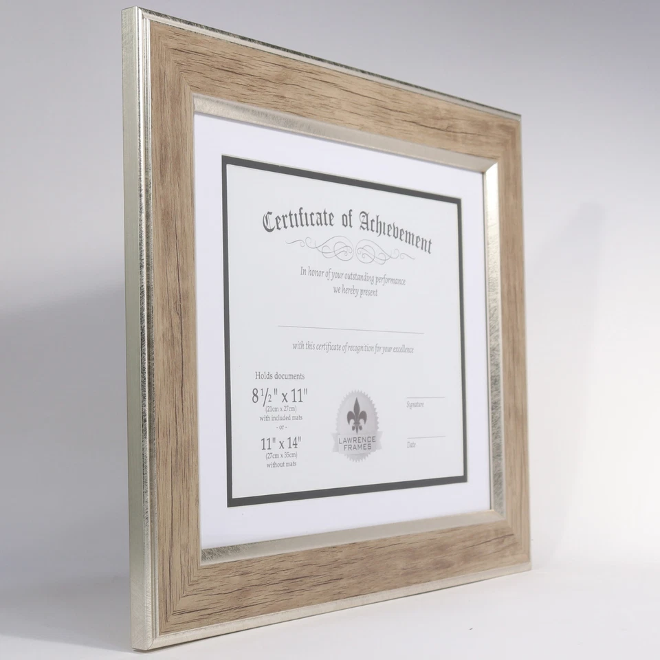 Marco certificado madera Lawrence 11x14 doble uso - natural (mismo envío cualquier cantidad) Foto 2 de 3