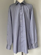 Bugatchi uomo Mens Dress Shirt Excellent Condition 2Xl Classic Fit French cuff