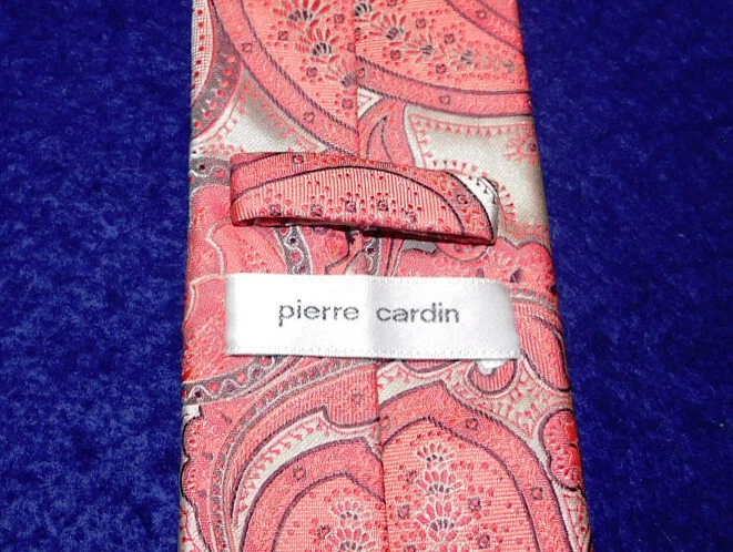 CORBATA PIERRE CARDIN NARANJA/AMARILLO/MARRÓN PAISLEY TODO POLIÉSTER - CORBATAS DE DISEÑO. Foto 3 de 3