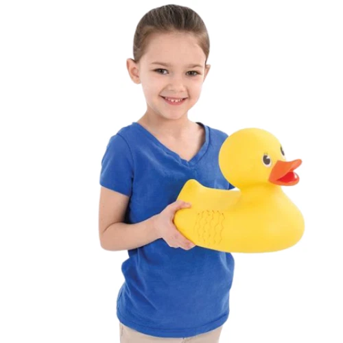 JUGUETE JUMBO GOMA PATITO CHIRRIANTE BAÑO PISCINA 10.5" (Edades 3 Años en adelante) Foto 3 de 3