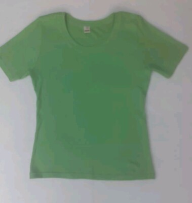 CALIDA Vintage Classic Ribbed Cotton Knit T-Shirt Women X-Small Green NEW