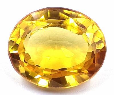 FINEST QUALITY YELLOW SAPPHIRE 15.20 CT OVAL CUT  EGL CERTIFIED LOOSE GEMSTONE