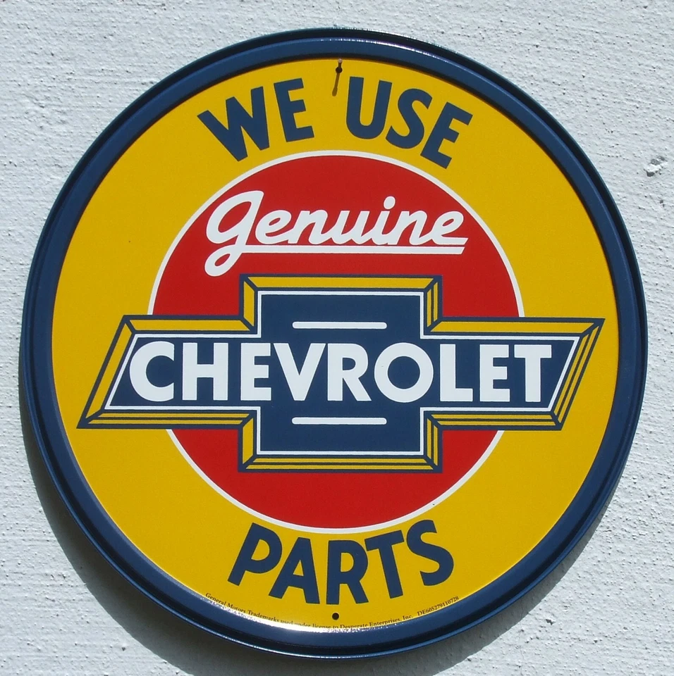 Chevrolet Teile Händler USA Genuine Chevy Parts Dealer Metall Schild - Bild 1 von 1