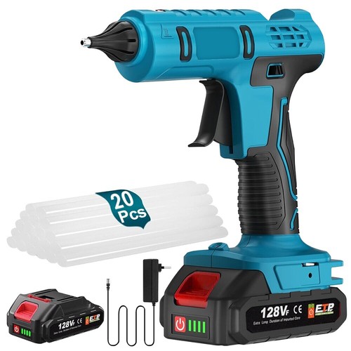 Akku Heißklebepistole Kabellos Klebepistole Mit 20x Klebestifte Für Makita 21V - Bild 18 von 18