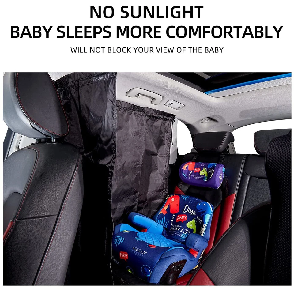 2 para Dodge Car Divisor Privacidad Cortina Ventana Lateral Viaje Bloque UV Parasol Foto 3 de 4