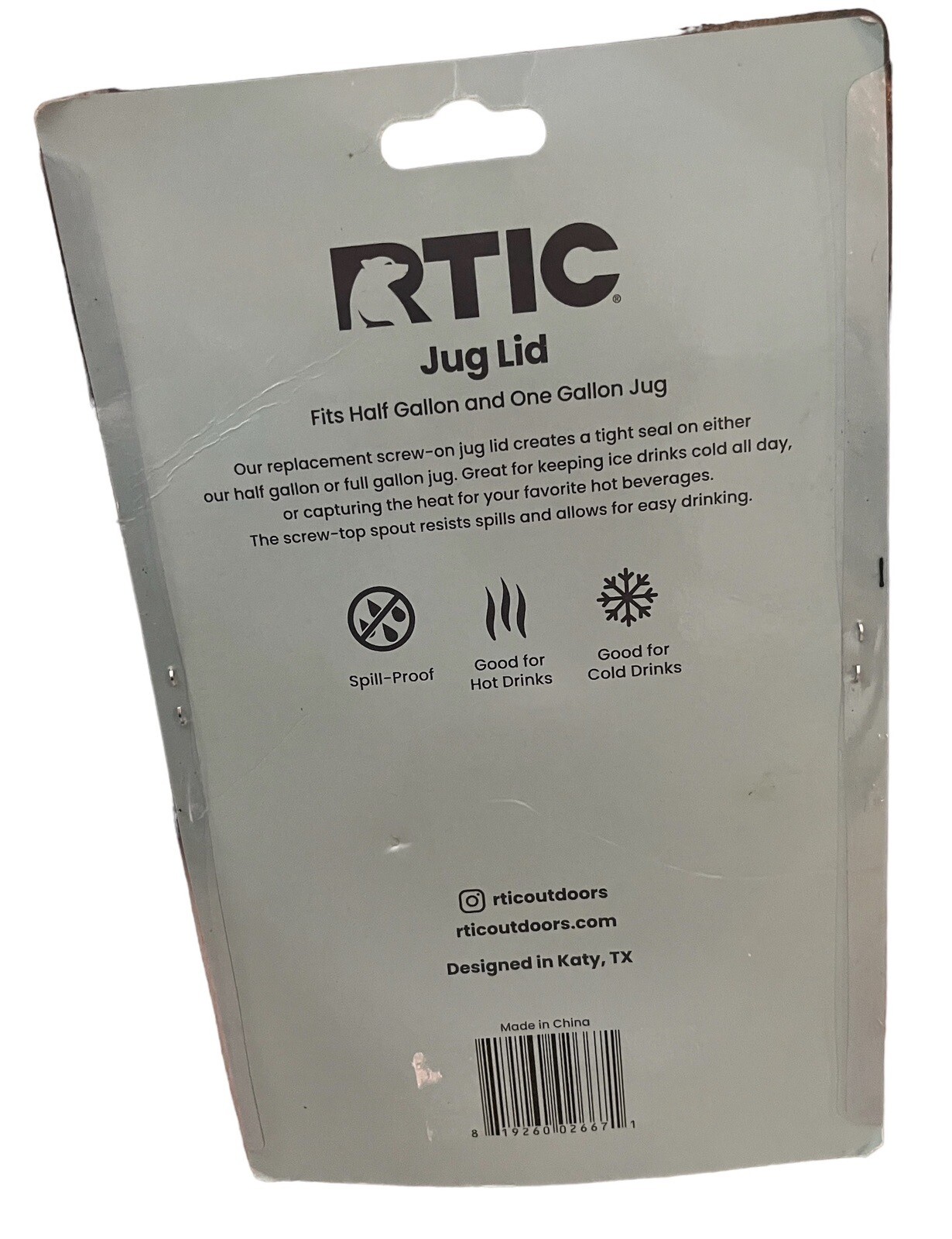 RTIC Jug Lid With Handle Fits All RTIC Jugs One Gallon & Half Gallon