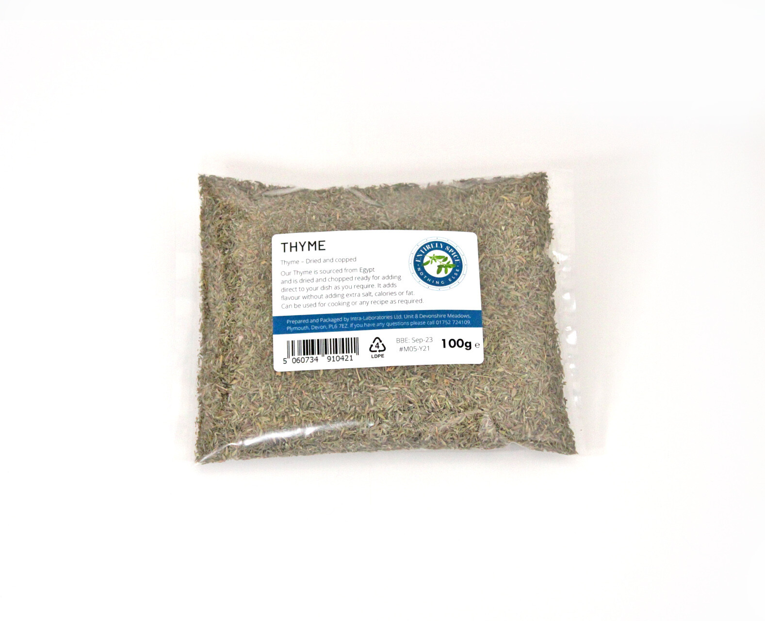 Chopped Dried Thyme 100g - Selected for the Best Quality - Premium Food Grade