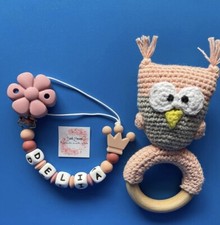 Customizable Name Pacifier Chain - Baby Pacifier - MadeInItaly