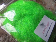 Irish Fly Supplies Chartreuse Glass UV Blue Flash Dubbing Faux seals fur.
