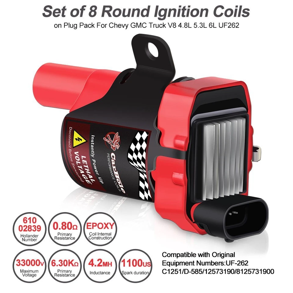 8x Ignition Coil Pack For 99-2004 2005 2006 Chevy Silverado 1500 2500 GMC Sierra - Image 4 of 4