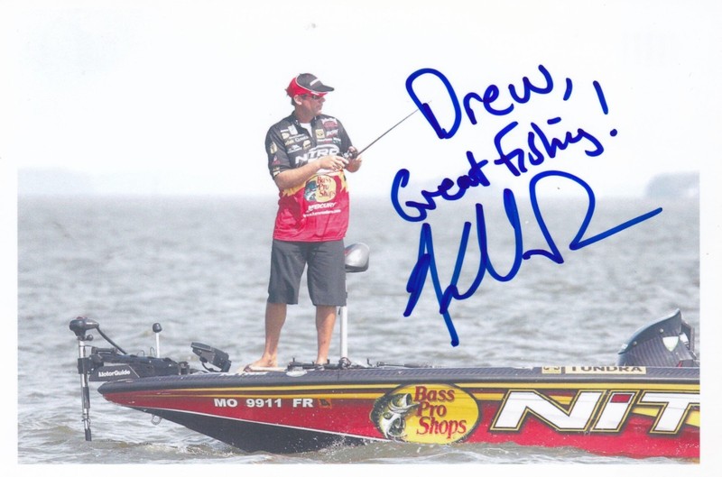 KEVIN VANDAM Signed 4X6 Photo BASS FISHING Autograph