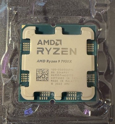 AMD Ryzen 9 7950x Processor (5.7 GHz, 16 Cores, 32-Thread, LGA 1718/Socket AM5)