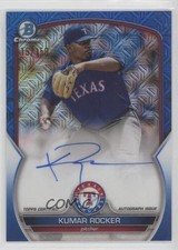 2023 Bowman Chrome Prospect Mega Box Blue Refractor 15/150 Kumar Rocker Auto 2s2