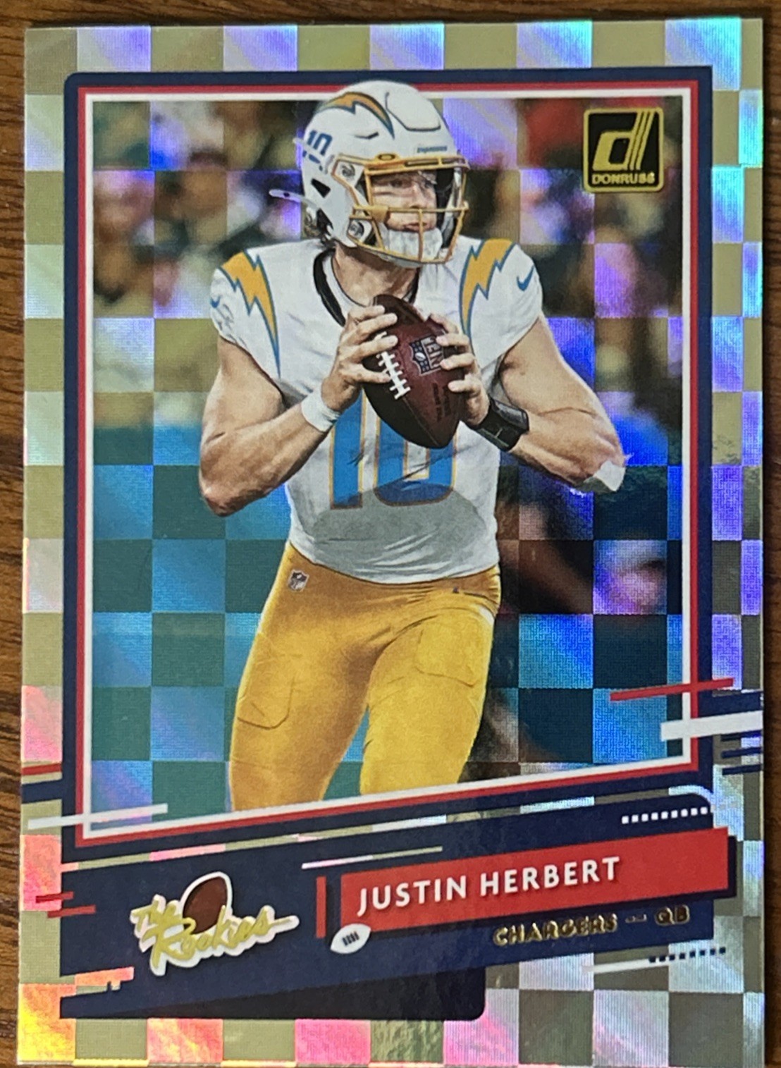 Justin Herbert 2020 RC Rookie Donruss Checkerboard #TR-JH Chargers