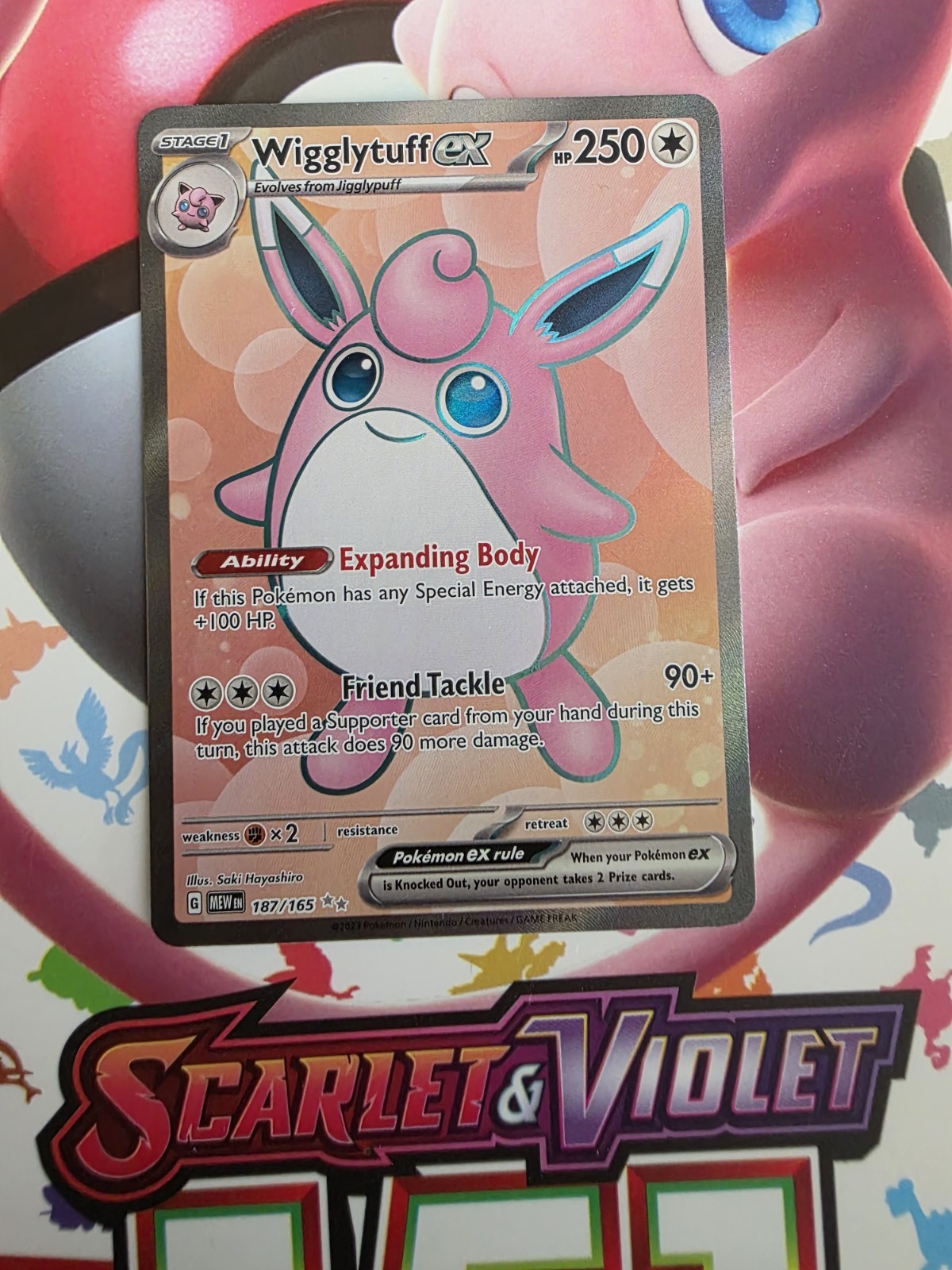 Wigglytuff ex 187/165 Sv: Scarlet & Violet 151 Holo