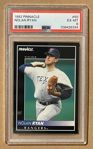 1992 Pinnacle - #50 Nolan Ryan - PSA 6 Excellent/Mint