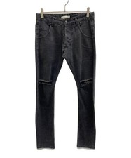 PIERRE BALMAIN Distressed denim pants black 1M102012 00291 21