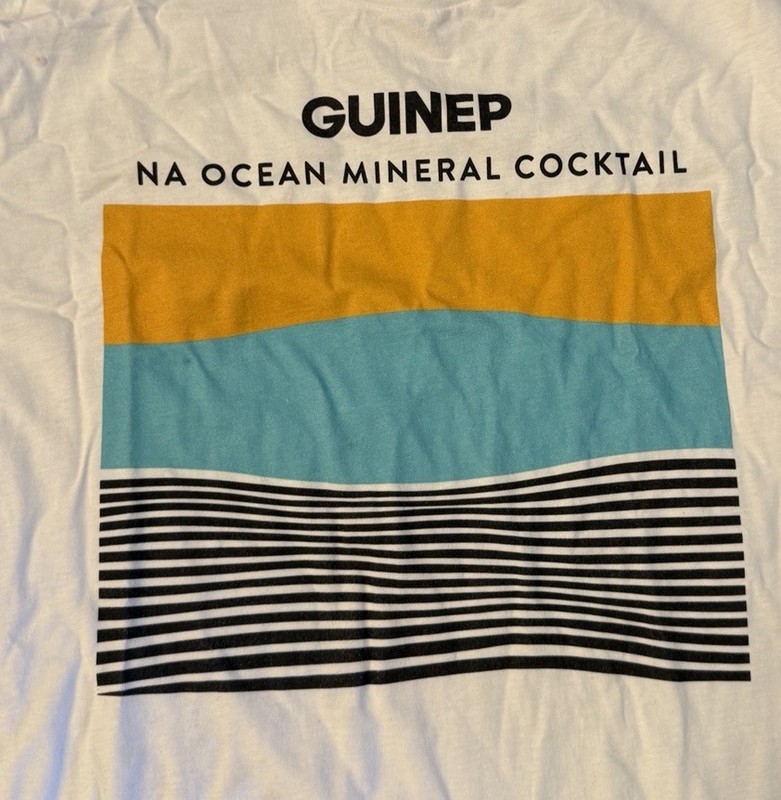 Guinea NA Ocean Mineral Cocktail promo T Shirt XL New beverage