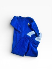 Vtg Eden Toys PADDINGTON BEAR blue Blanket Sleeper Footed Pajama 6 T NOS USA