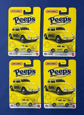 Matchbox Easter Peeps '62 Volkswagen Beetle 2026 Release LOT OF 4
