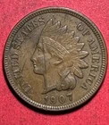 1907 US Indian Head Cent! AU Details! Old US Coin!