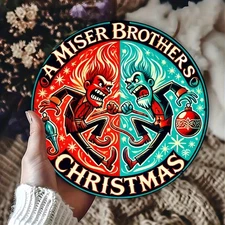 2D Flat, 2D FlatOne Piece 8X8Inch Durable Metal Wall Art, Waterproof And Faderes