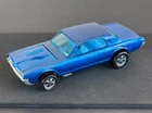 New ListingVintage Hot Wheels Redline 1968 EARLY Blue Custom Cougar - BLUE Int., BUBBLEGUM!