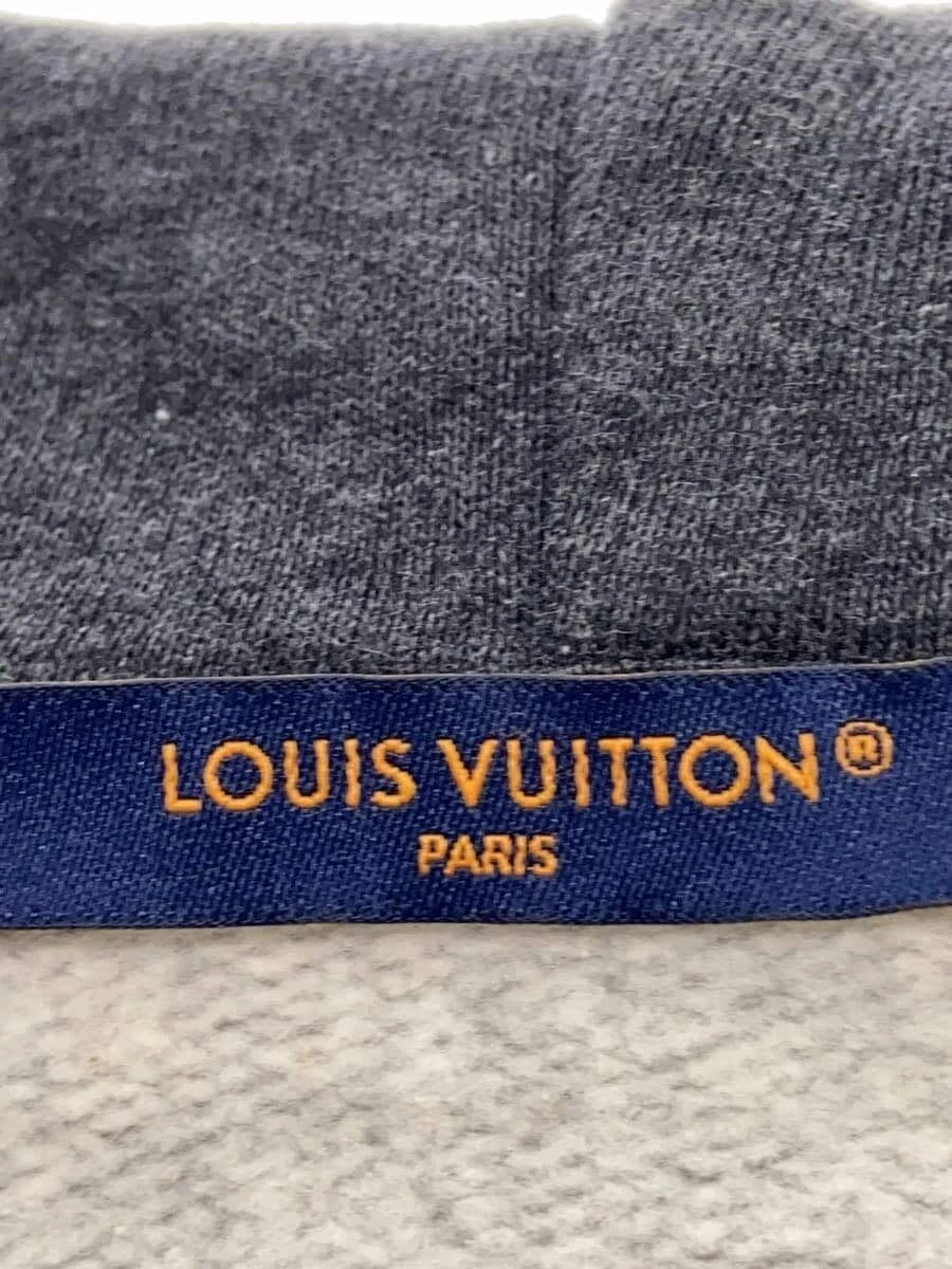 LOUIS VUITTON（LV） Felpa con cappuccio LOUIS VUITTON L cotone grigio Rm241mq UYR HQY47W usata