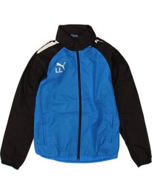 Puma Jungen Graphic Trainingsanzug Oberteil Jacke 11-12 Jahre Blau Colourblock AX01