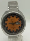 Vintage 1970 Seiko Orange Turtle Dial Automatic 6106-7107 Day/Date 17 Jewels