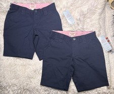 Cat Jack Navy Blue Uniform Chino Shorts Size 6 Brand New 2 Pack