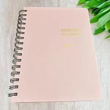 Budget Planner Time X  Spiral Bound, Stickers, Pockets 8.5" x 6.25" Rose Gold