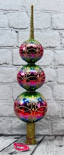 Christopher Radko Fascination Acabado Árbol Topper 16 pulgadas 20 Aniversario - Imagen 1 de 12