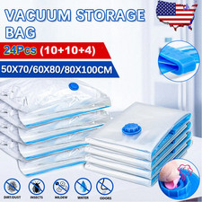 Vacuum Storage Bags with Electric Pump, 24 Pack Vacuum Sealed Bag for Clothes