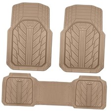 Heavy Rubber Car Floor Mats, Deep Waterproof Car Mats All Weather, All Beige