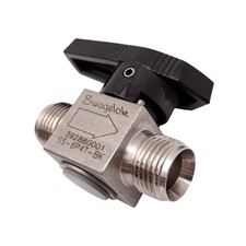 Swagelok SS-6P4T-BK Quarter Turn Instrument Plug Valve, 3/8in, 3000psig Max