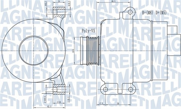 Lichtmaschine Generator Lima Magneti Marelli 063731969010 14V FüR Fiat 500 500L-image