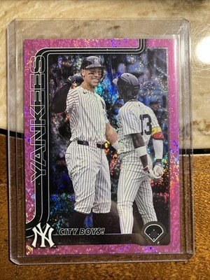 2025 Topps Update Series Aaron Judge  City Boys!  Pink Sand Glitter SP #US85