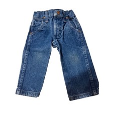Vintage Wrangler Boys Jeans 1T Regular Blue Denim Acid Wash Adjustable Waist