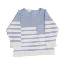 Alana, Strickpullover, Größe: 80, Blau/Weiß, Baumwolle, Streifen #VWm