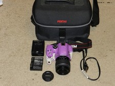 Pentax K-50 16.2 MP Digital SLR Pink  PENTAX 18-55mm Lens W/ EXTRAS MINT COND.