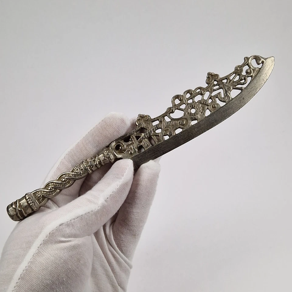 Rare Vintage Soviet  Titanium Openwork Letter Opener Knife USSR 1970-1980s - Image 3 of 4