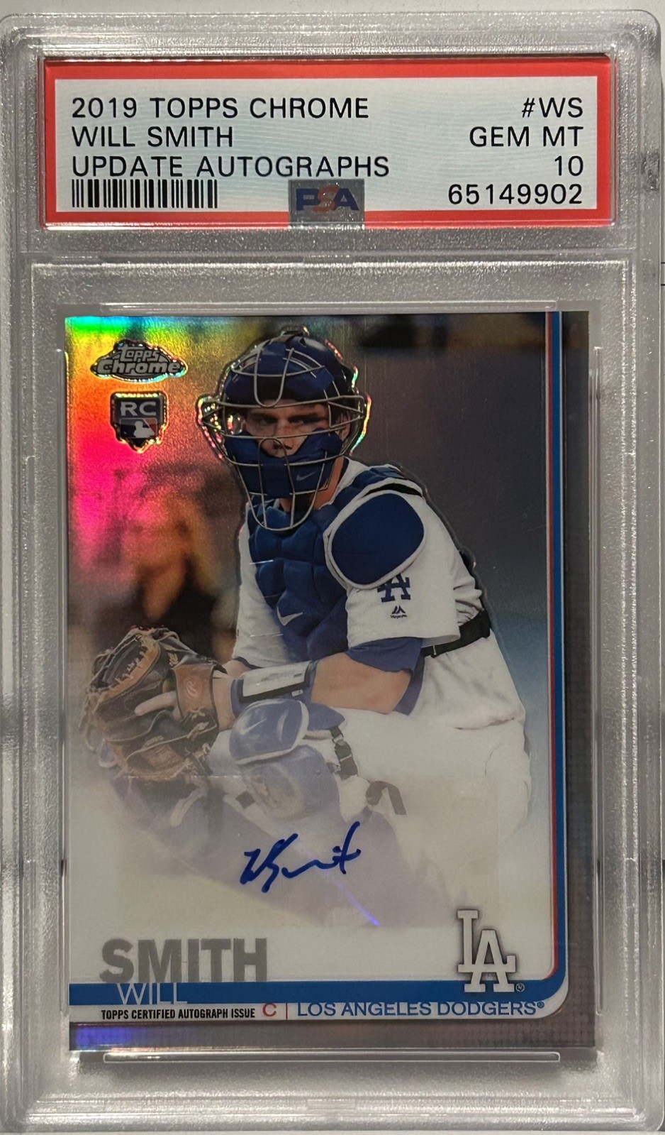 2019 Topps Chrome Update Will Smith RC Auto PSA GEM MT 10