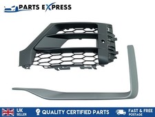 AUDI Q2 S-LINE 2017-2020 FRONT BUMPER LOWER FOG GRILLE+GREY TRIM-LEFT N/S-NEW
