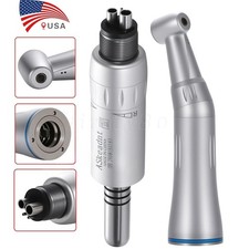 Dental Slow Low Speed Handpiece Push Contra Angle NSK Style Air Motor 4Holes
