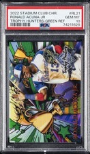 2022 TOPPS STADIUM CLUB CHROME TROPHY HUNTERS #RL21 RONALD ACUNA JR 62/99 PSA 10